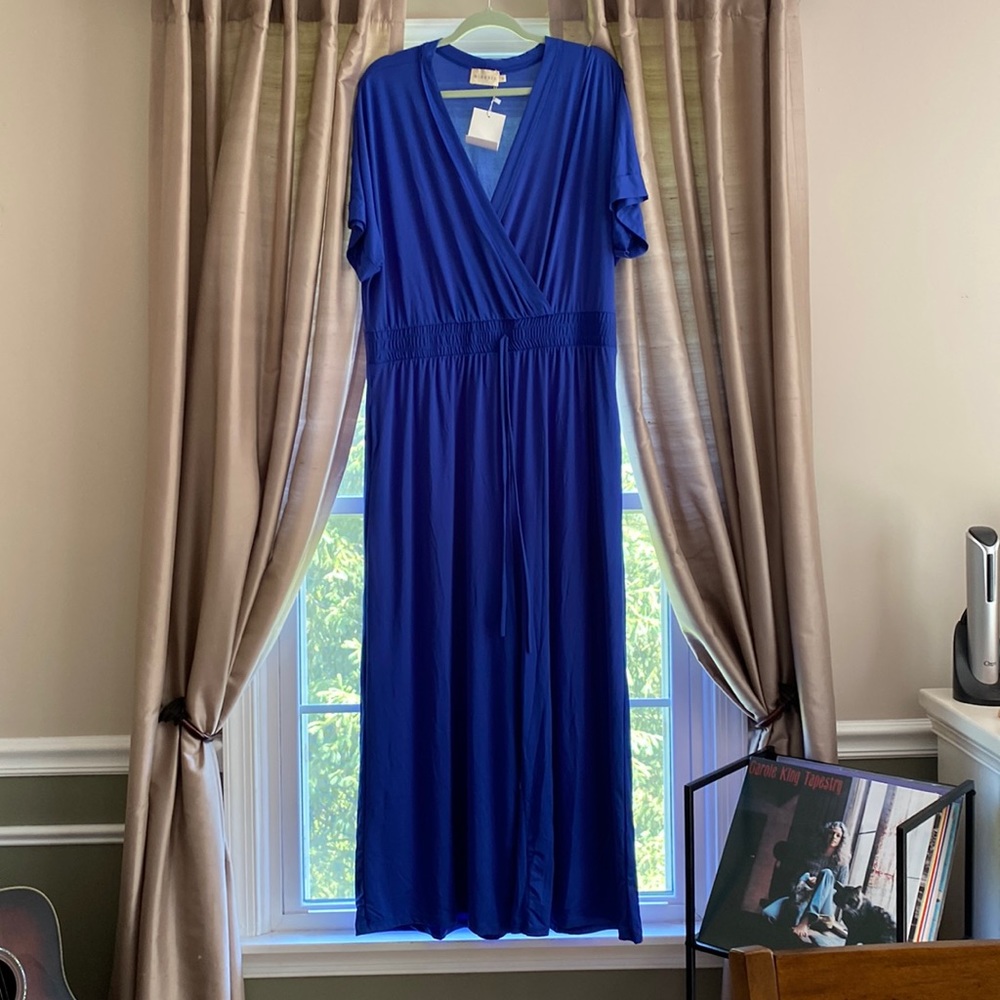 New. Cobalt Blue Jumpsuit